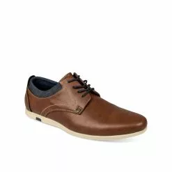 Derbies COGNAC DENIM SIDE