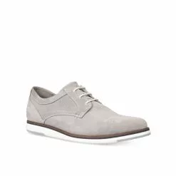 Derbies GRIS DENIM SIDE CUIR