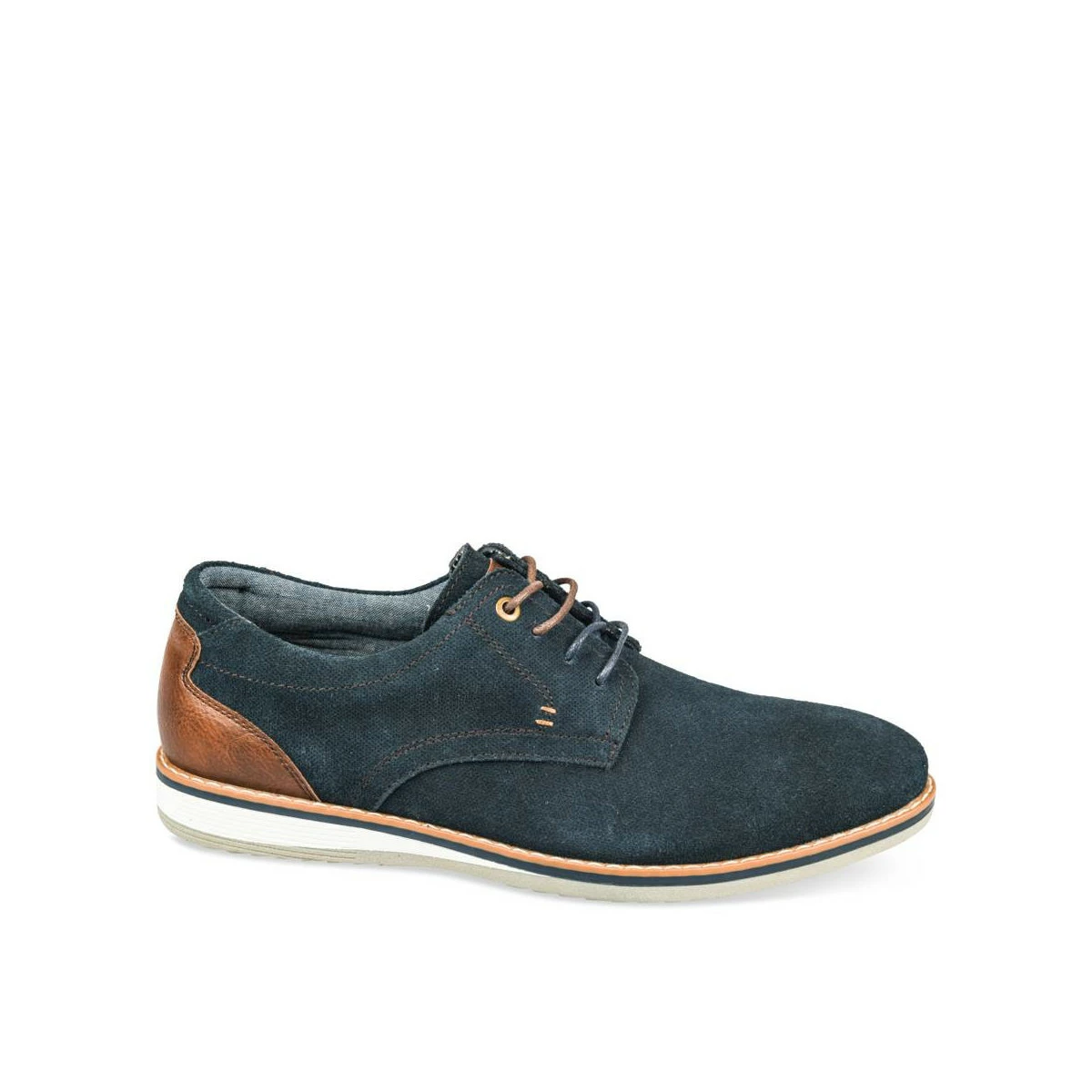 Derbies MARINE DENIM SIDE CUIR – Image 2