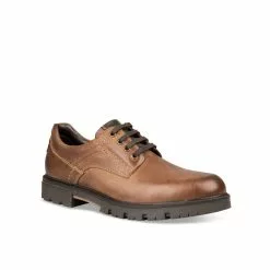 Derbies MARRON DENIM SIDE CUIR