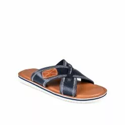Mules MARINE DENIM SIDE CUIR
