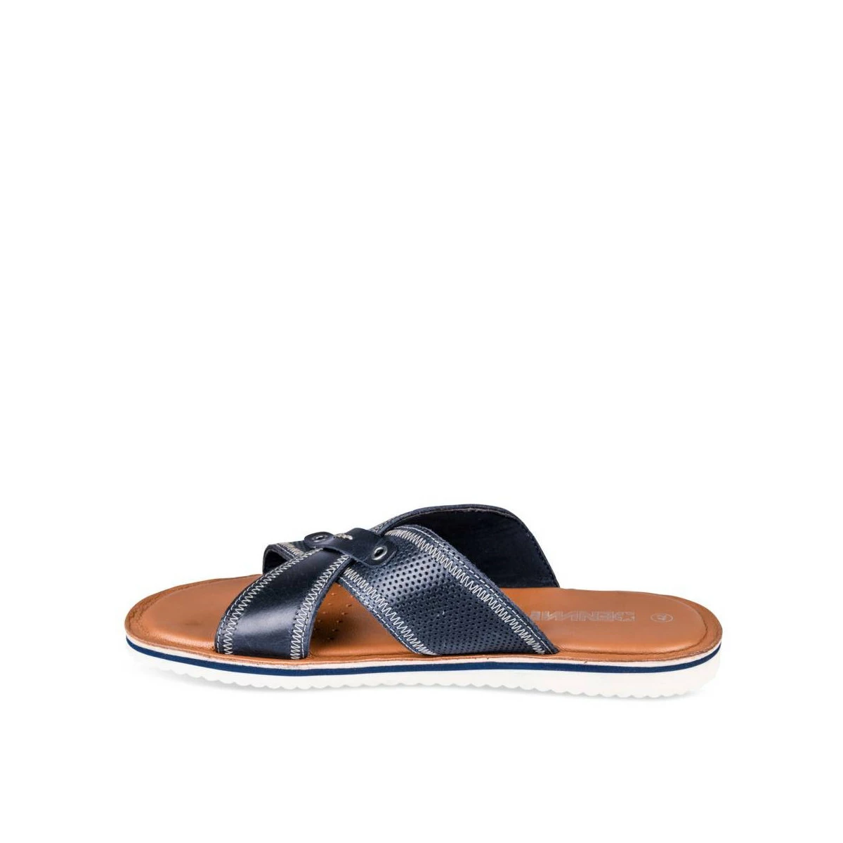 Mules MARINE DENIM SIDE CUIR – Image 4