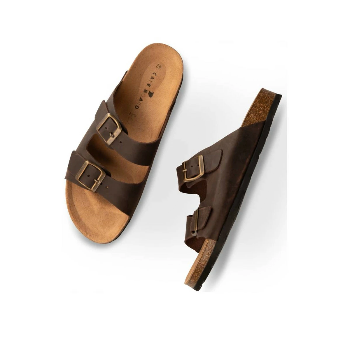 Mules MARRON CAPE BOARD CUIR – Image 5