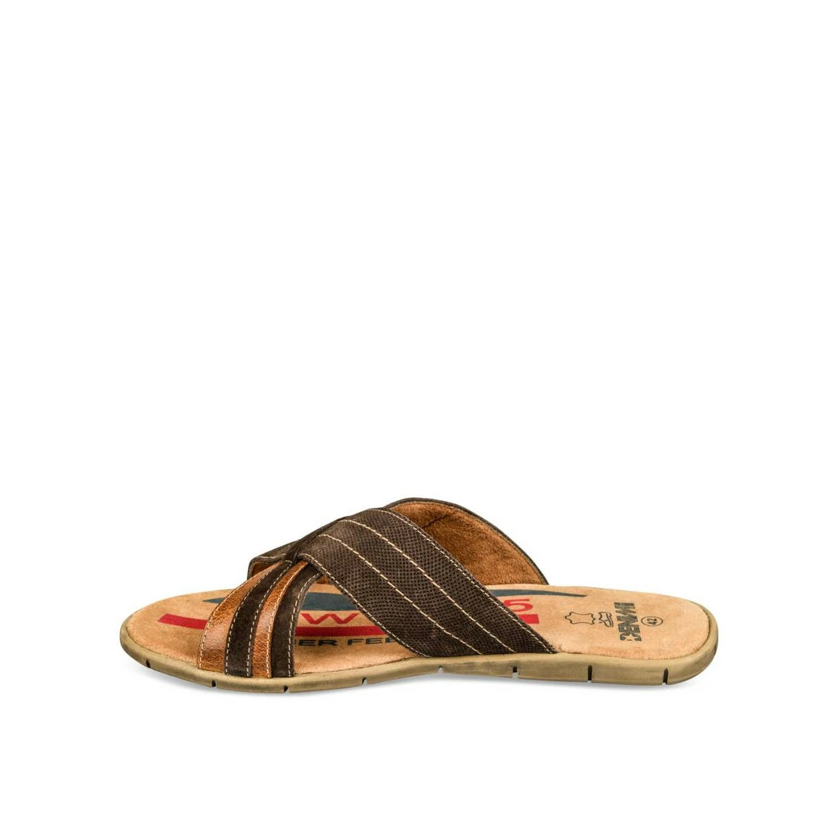 Mules MARRON DENIM SIDE CUIR – Image 4