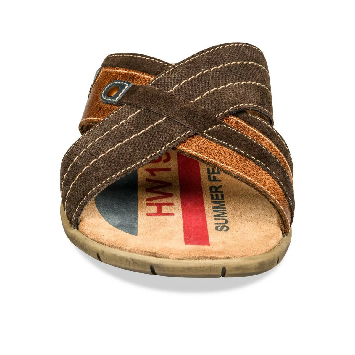 Mules MARRON DENIM SIDE CUIR – Image 5